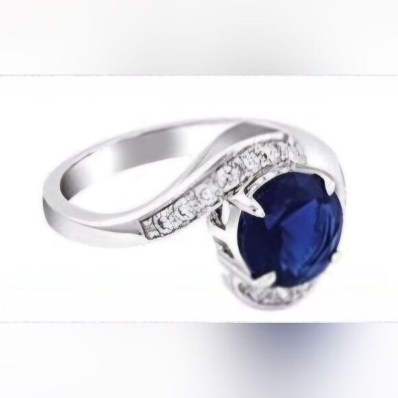 Fragrant Jewels September Birthstone CZ Bypass Ring (9) - Picture 1 of 9